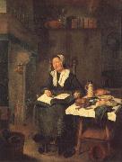 BREKELENKAM, Quiringh van A Woman Asleep by a Fire oil painting reproduction